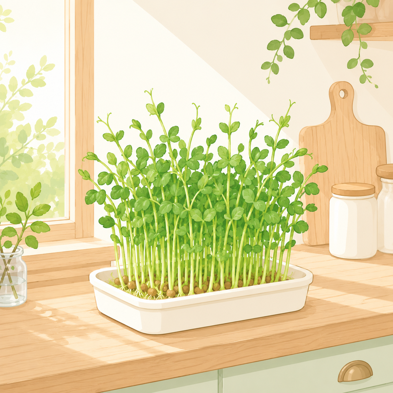 【そだてん解説】豆苗の育て方と再生栽培のコツ！水が濁る原因と対策